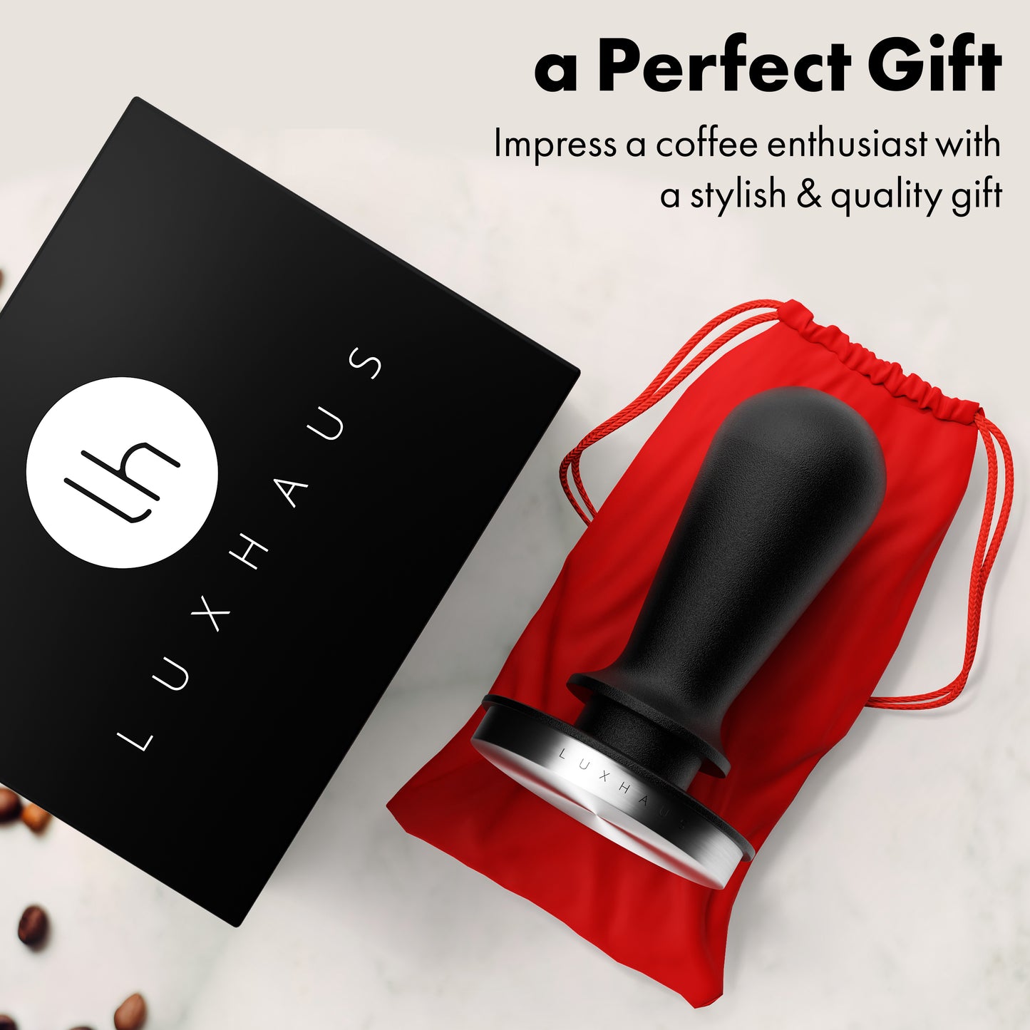 LuxHaus Calibrated Level Pressure Tamper for Espresso Perfection