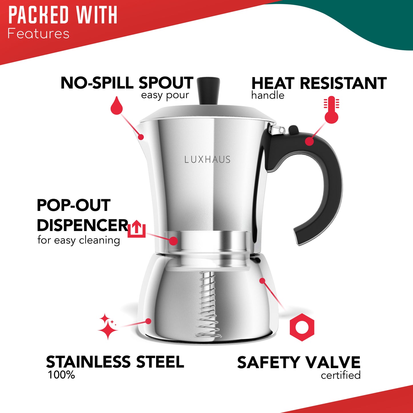 LUXHAUS Moka Pot