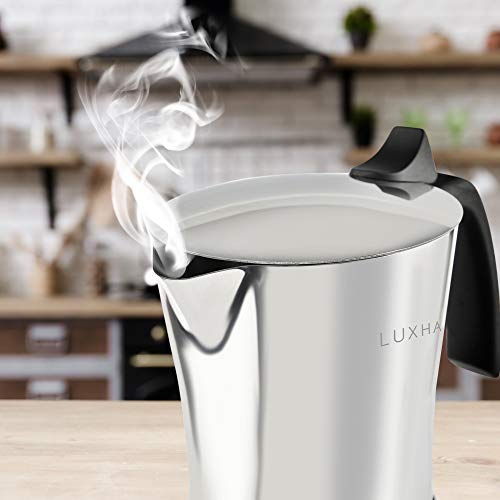  LUXHAUS Moka Pot - 9 Cup Stovetop Espresso Maker - 100