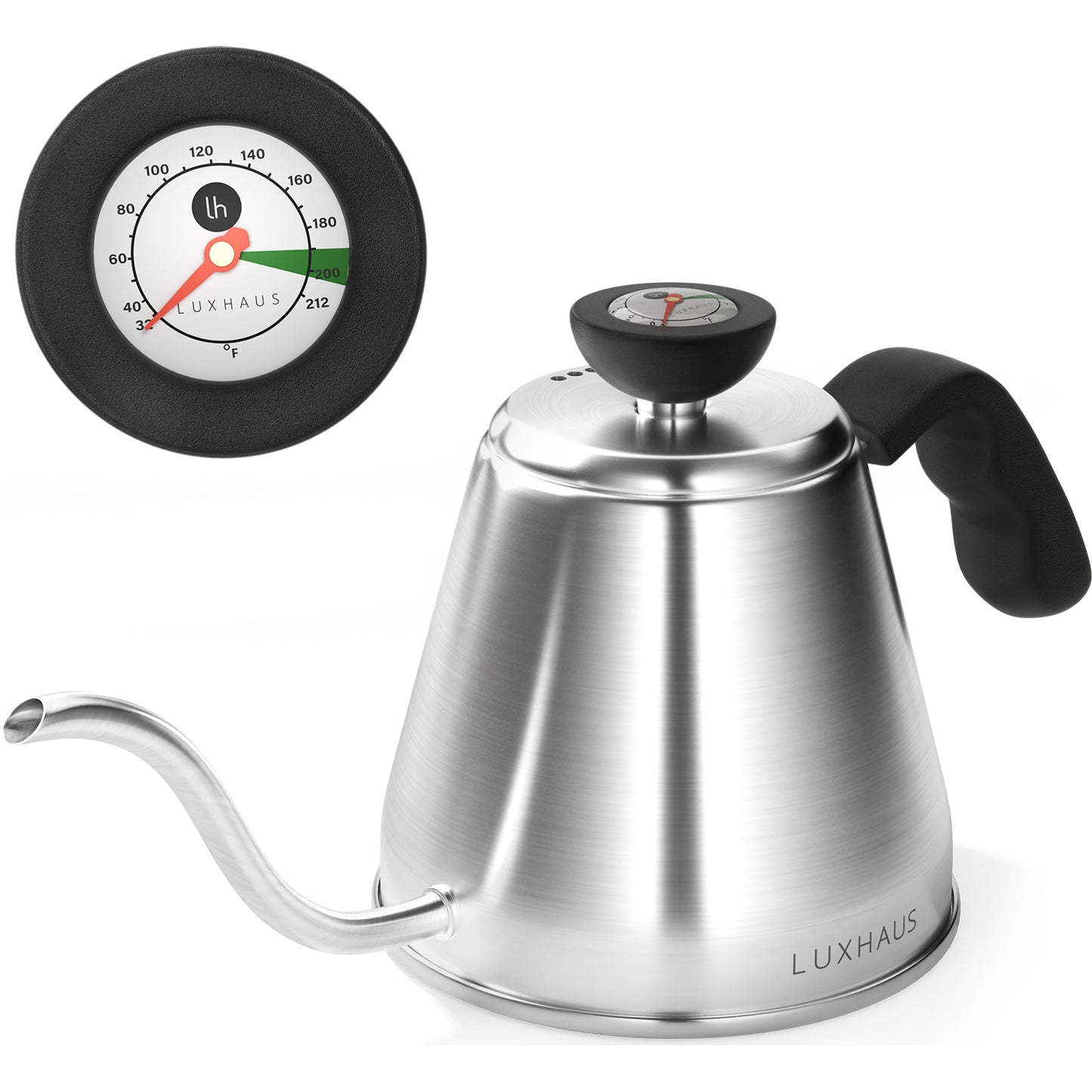 LuxHaus Precision Pour-Over Kettle with Built-in Thermometer